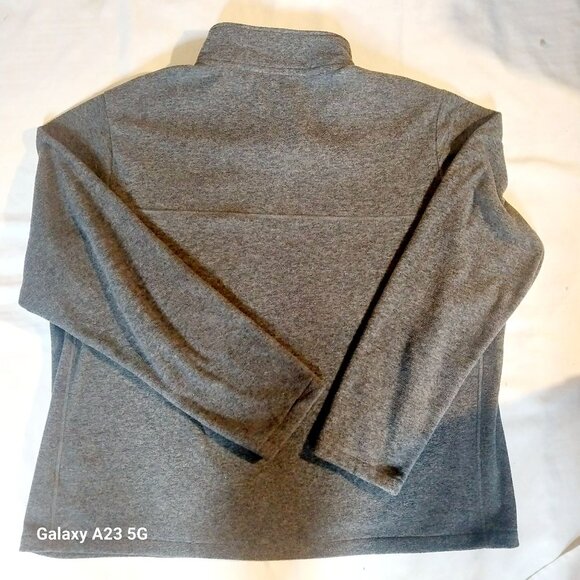 Lands End Mens 3XL/T Charcoal Gray Half-Zip Fleece Pullover Cozycore  Soft - Picture 3 of 6